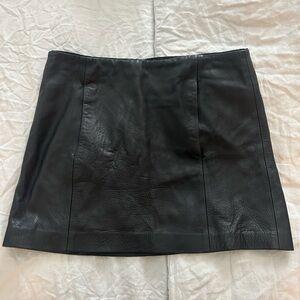 ALC Cowan Leather Mini Skirt